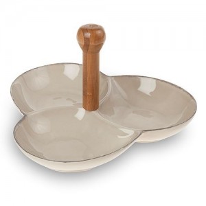 Platou ceramic Vintage cu 3 compartimente