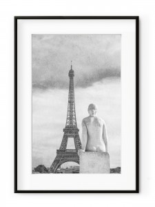 Tablou Sculpture Parisienne La femme Aluminium Noir 