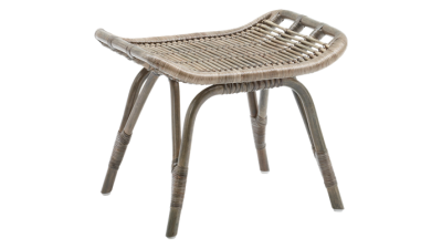 Taburet din ratan Monet Taupe, l53xA42xH40 cm