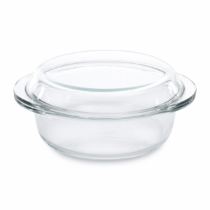 Caserola rotunda cu capac, Sticla, 24 cm, Studio Line