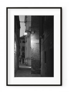 Tablou Venezia di Notte Vaporetto Aluminium Noir