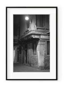 Tablou Venezia di Notte Ramo del Fonte Aluminium Noir