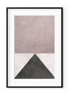 Tablou Geometric Marble II Aluminium Noir