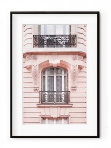 Tablou Paris in Pink Aluminium Noir
