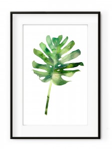 Tablou Monstera Aluminium Noir