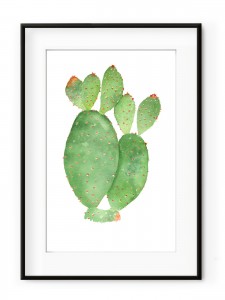 Tablou Cacti Aluminium Noir