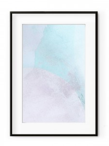 Tablou Violet + Blue II Aluminium Noir