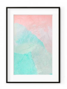 Tablou Orange + Blue Aluminium Noir