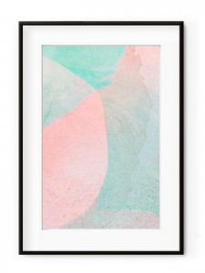 Tablou Orange + Blue II Aluminium Noir