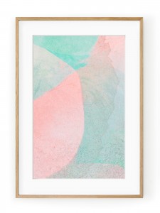 Tablou Orange + Blue II Oak