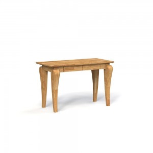 Consola din lemn masiv de stejar cu 2 sertare Bona, l120xA50xH77 cm