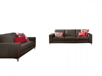 Canapea fixa 3 locuri din piele ecologica Trevor, l236xA101xH80 cm