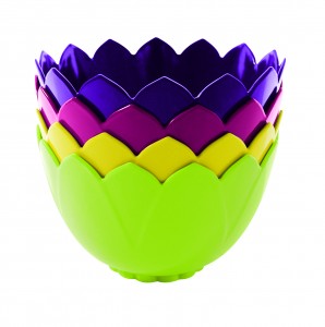 Set 4 boluri Lotus Flora, Ø13 cm