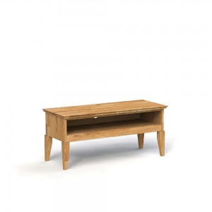 Comoda TV din lemn masiv de stejar natural Odys, l112xA45xH50 cm