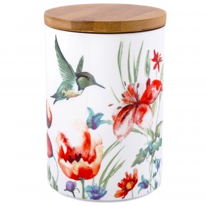 Recipient pentru depozitare 1L, Portelan, Colibri