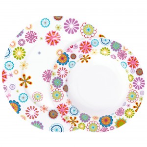 Set vesela 12 piese, Portelan, Blumen