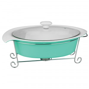 Vas cald din portelan cu capac, 37 cm, Turquoise