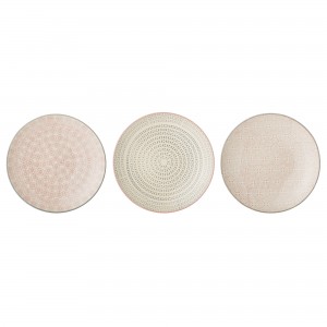 Set 3 Farfurii Rose/Gri, Ø20 cm