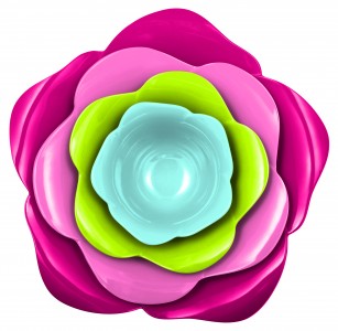 Set 4 boluri Mini Rose Sorbet, 70-280 ml