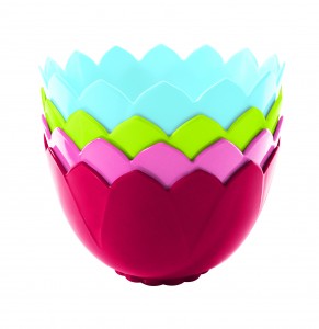 Set 4 boluri Lotus Sorbet, Ø13 cm