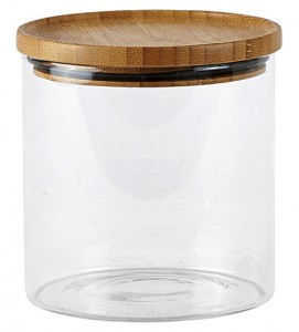 Recipient cu capac din bambus, KJ, 0,96 L, 252027