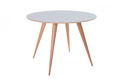 Masa din lemn de fag si pal Planet Round Grey / Beech, Ø105xH75 cm