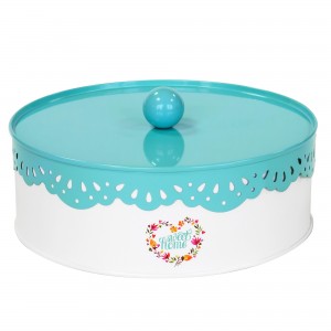 Cutie metalica Ø 22,2 cm, Azure, Airen