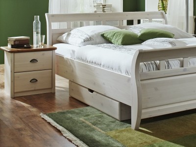 Noptiera din lemn de pin, cu 2 sertare, Ole Brown, l56,7xA42,2xH52,5 cm