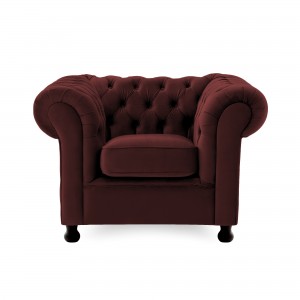 Fotoliu Chesterfield Burgundy Red