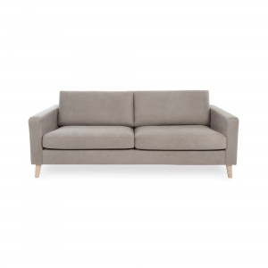 Canapea Fixa 3 locuri Tom Light Grey/Natural