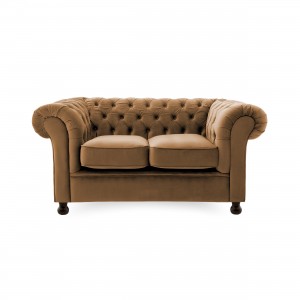 Canapea Fixa 2 locuri Chesterfield Tobacco Brown