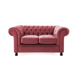Canapea Fixa 2 locuri Chesterfield Rusty Red
