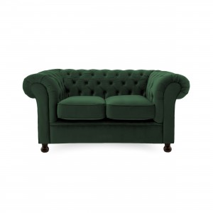 Canapea Fixa 2 locuri Chesterfield Emerald Green