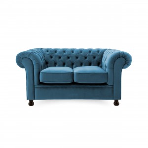 Canapea Fixa 2 locuri Chesterfield Aquamarine