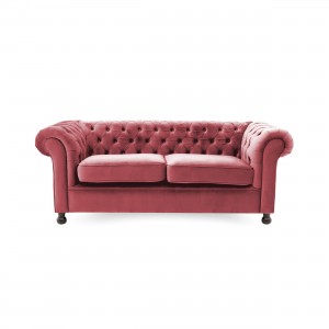 Canapea Fixa 3 locuri Chesterfield Rusty Red