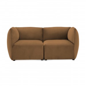 Canapea 2 locuri Cube Tobacco Brown