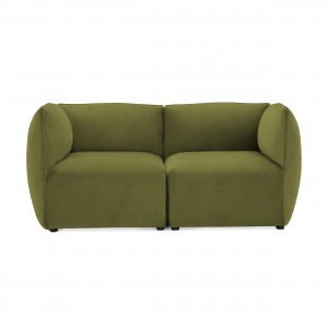Canapea 2 locuri Cube Olive Green