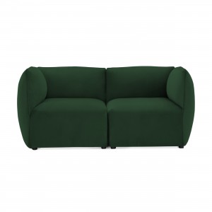 Canapea 2 locuri Cube Emerald Green