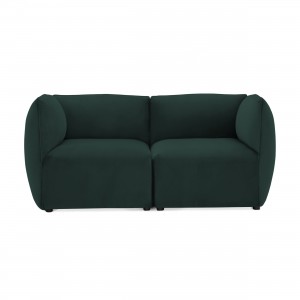 Canapea 2 locuri Cube Petrol Green 