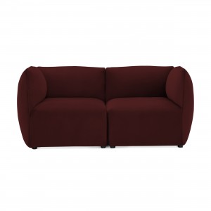 Canapea 2 locuri Cube Burgundy Red