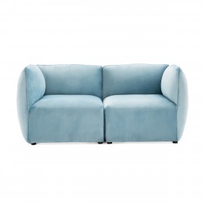 Canapea 2 locuri Cube Light Blue