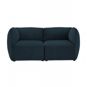 Canapea 2 locuri Cube Marine Blue