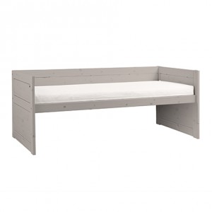 Pat pentru copii Wonderland, din lemn de Pin, Greywash