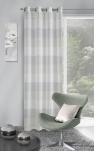 Perdea Emily 140X250 Natural/Verde Mint 1 buc