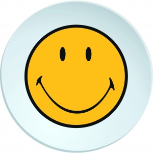 Farfurioara Smiley Deep Galben/Alb, Ø20 cm