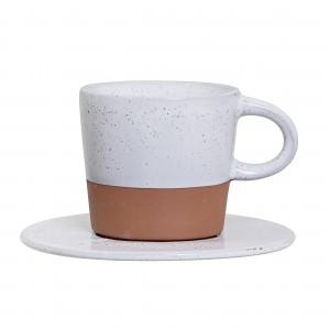 Ceasca cu farfurioara Evelyse Cup Brown