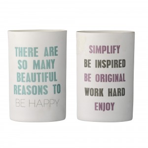 Pahar Votive, White, Ø6,5xH10 cm