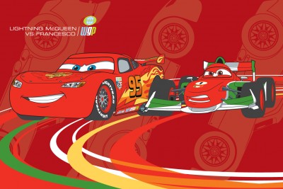 Covor Disney Kids Cars McQueen Drift 89219, Imprimat Digital