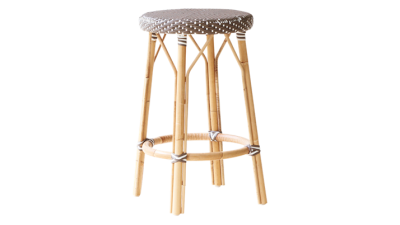 Scaun din ratan Simone Capuccino, Ø40xH68 cm