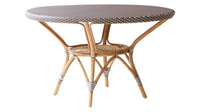 Masa din rattan Danielle Dining Capuccino, Ø120xh70 cm